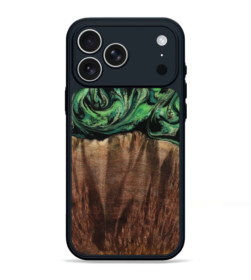 iPhone 17 Pro Max Wood Phone Case - Genesis (Green, 801353)