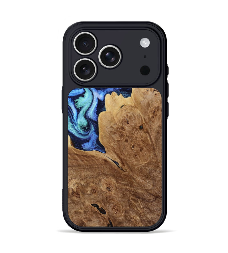 iPhone 17 Pro Wood Phone Case - Matie (Blue, 801378)