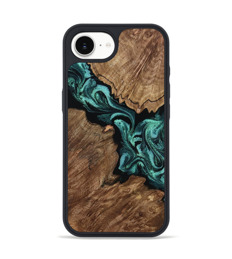 iPhone 16e Wood Phone Case - Carrie (Green, 801379)