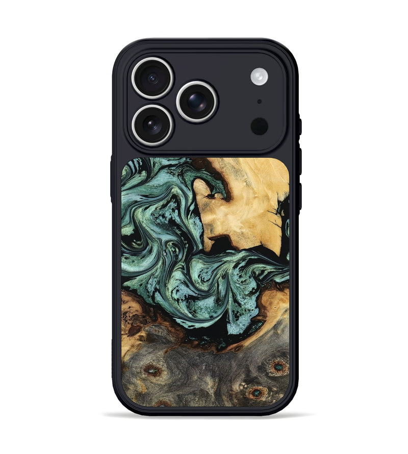 iPhone 17 Pro Wood Phone Case - Kaleigh (Green, 801382)