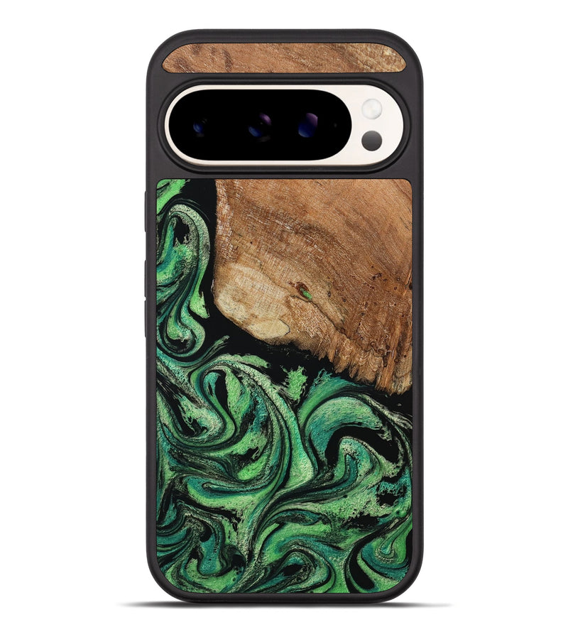 Pixel 10 Pro XL Wood Phone Case - Seven (Green, 801383)