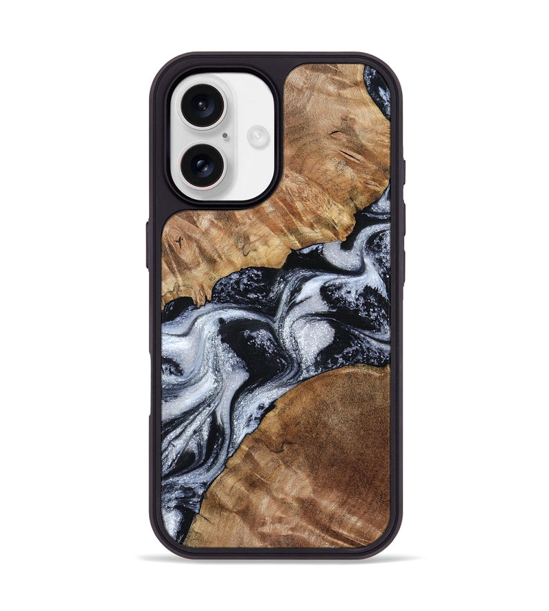 iPhone 17 Wood Phone Case - Porter (Black & White, 801398)