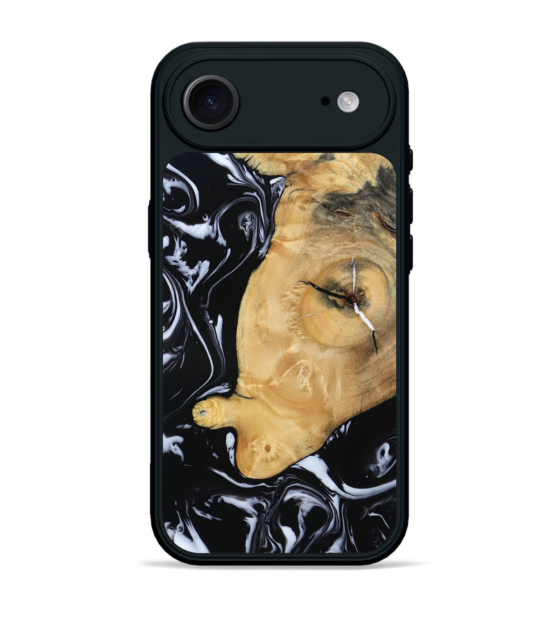 iPhone 17 Air Wood Phone Case - Areli (Black & White, 801400)