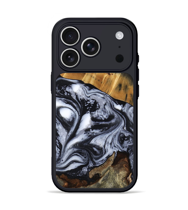 iPhone 17 Pro Wood Phone Case - Olin (Black & White, 801402)
