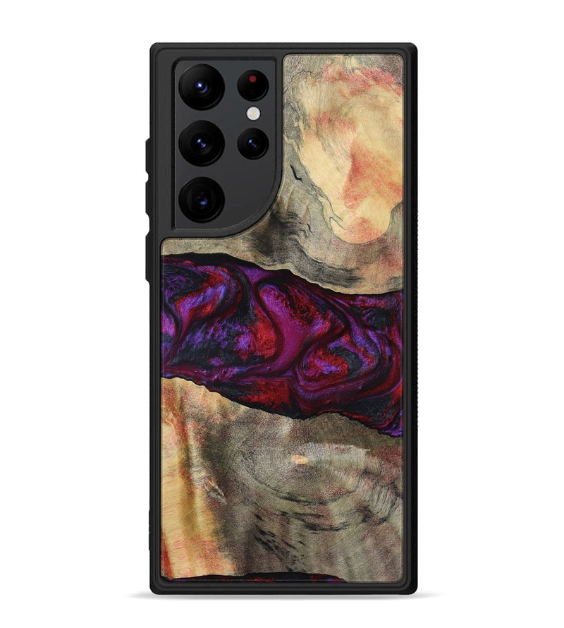 Galaxy S22 Ultra Wood Phone Case - Lydia (Red, 801427)