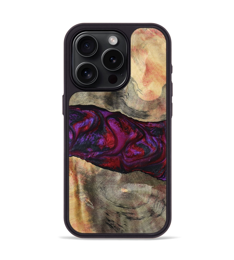 iPhone 15 Pro Wood Phone Case - Lydia (Red, 801427)
