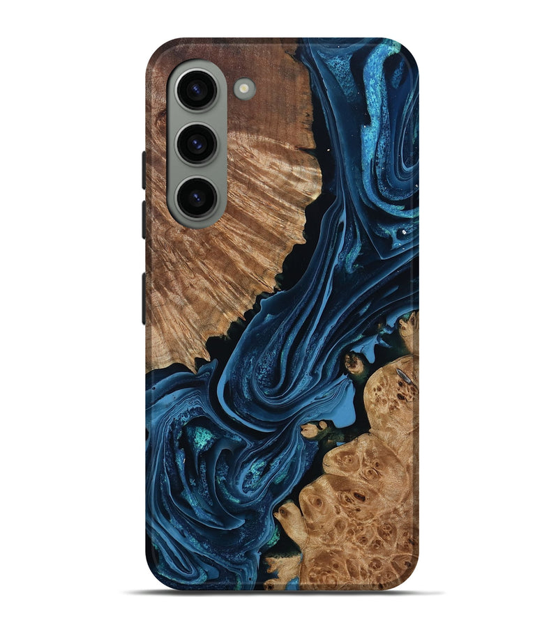 Galaxy S23 Plus Wood Live Edge Phone Case - Arjun (Blue, 801483)