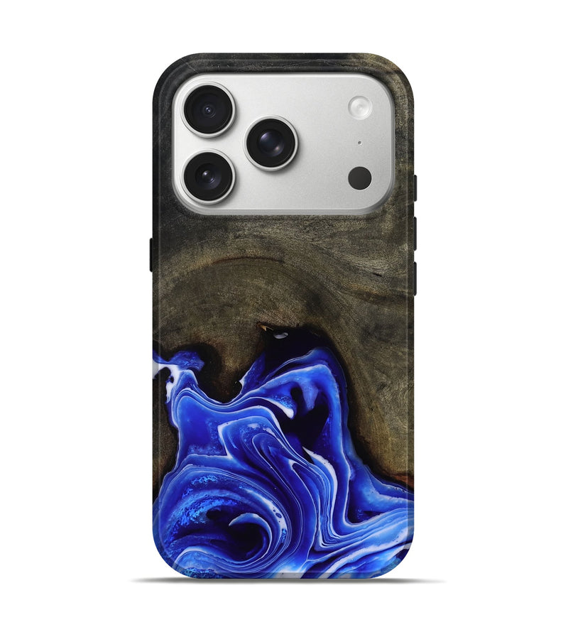 iPhone 17 Pro Wood Live Edge Phone Case - Asaiah (Blue, 801487)