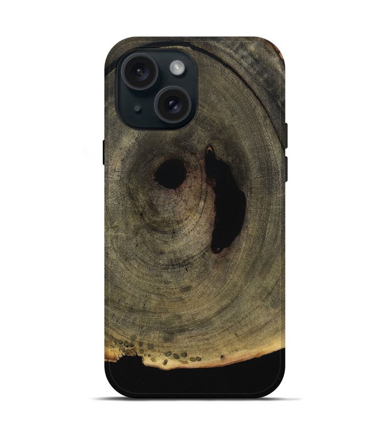 iPhone 15 Wood Live Edge Phone Case - Buffy (Wood Burl, 801498)