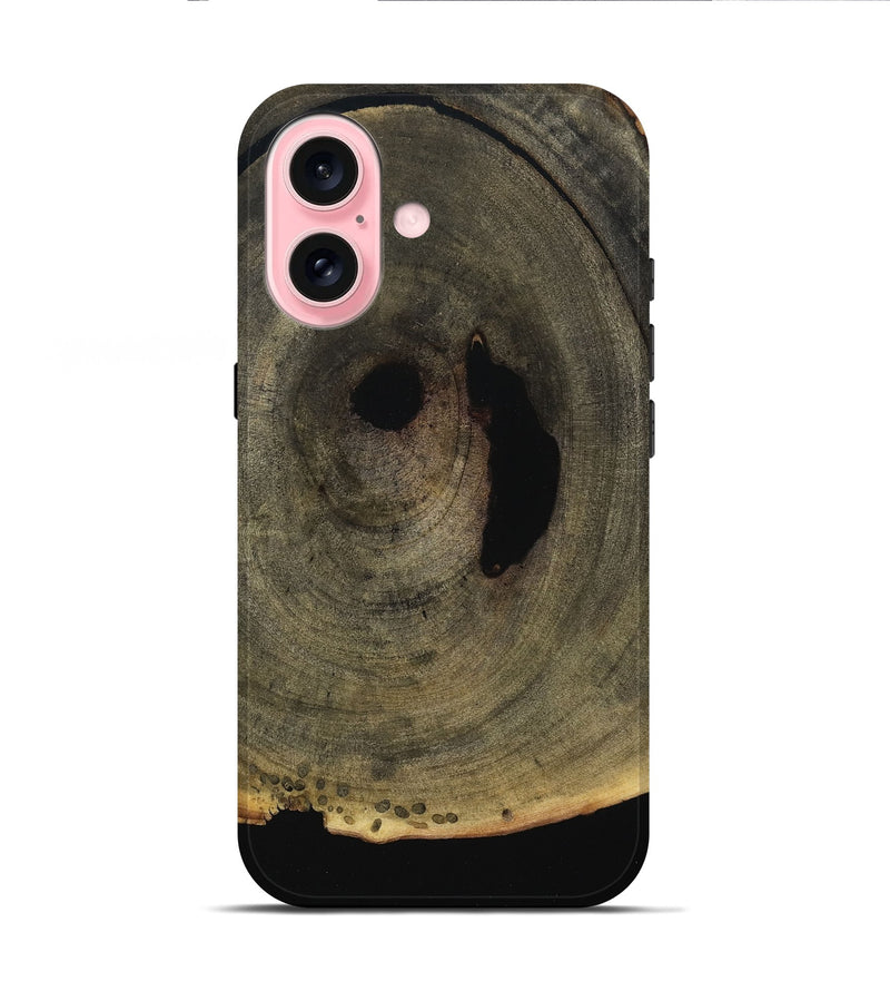 iPhone 16 Wood Live Edge Phone Case - Buffy (Wood Burl, 801498)