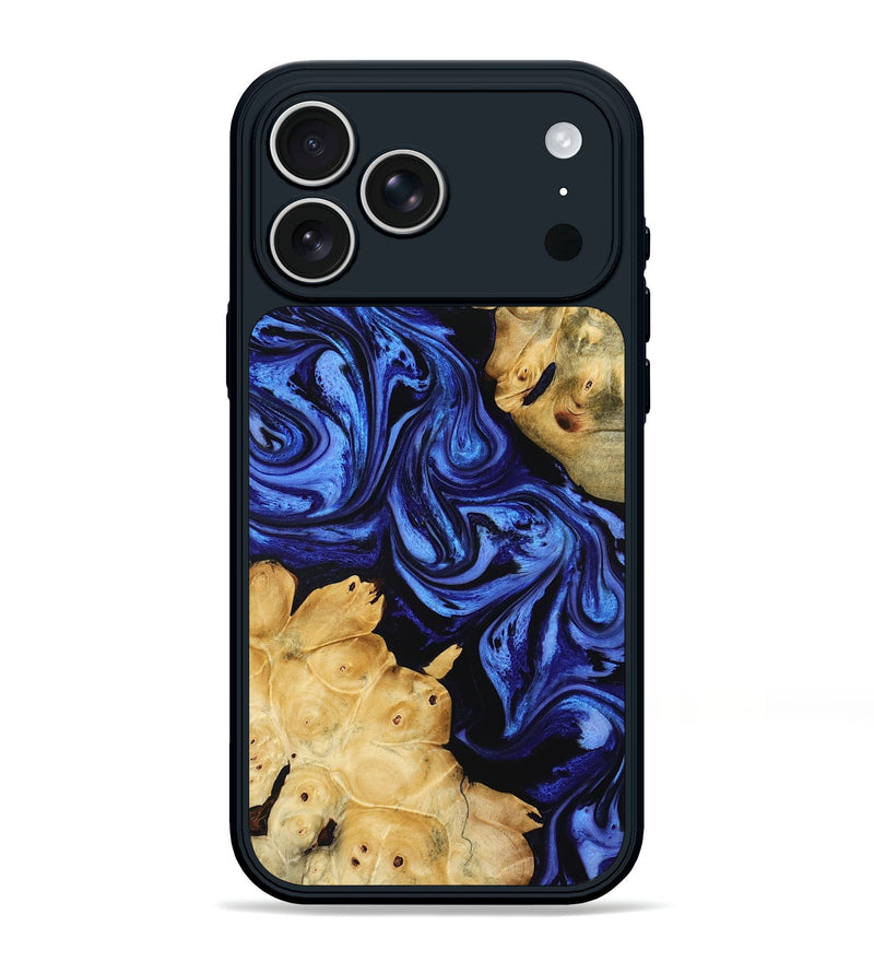 iPhone 17 Pro Max Wood Phone Case - Dwight (Blue, 801530)