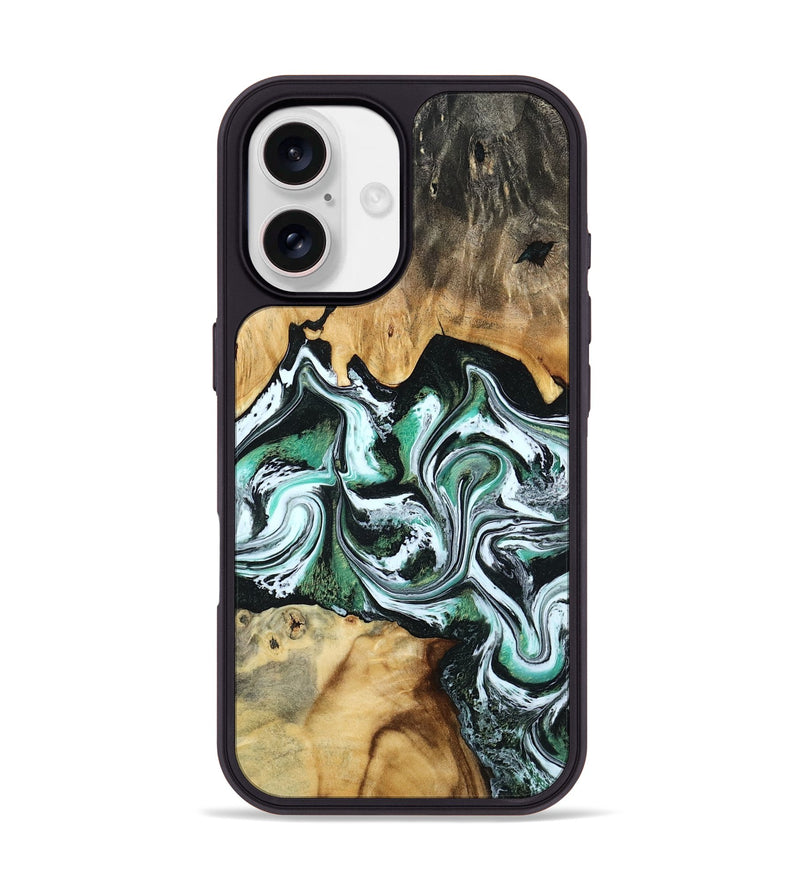 iPhone 17 Wood Phone Case - Lorine (Green, 801536)