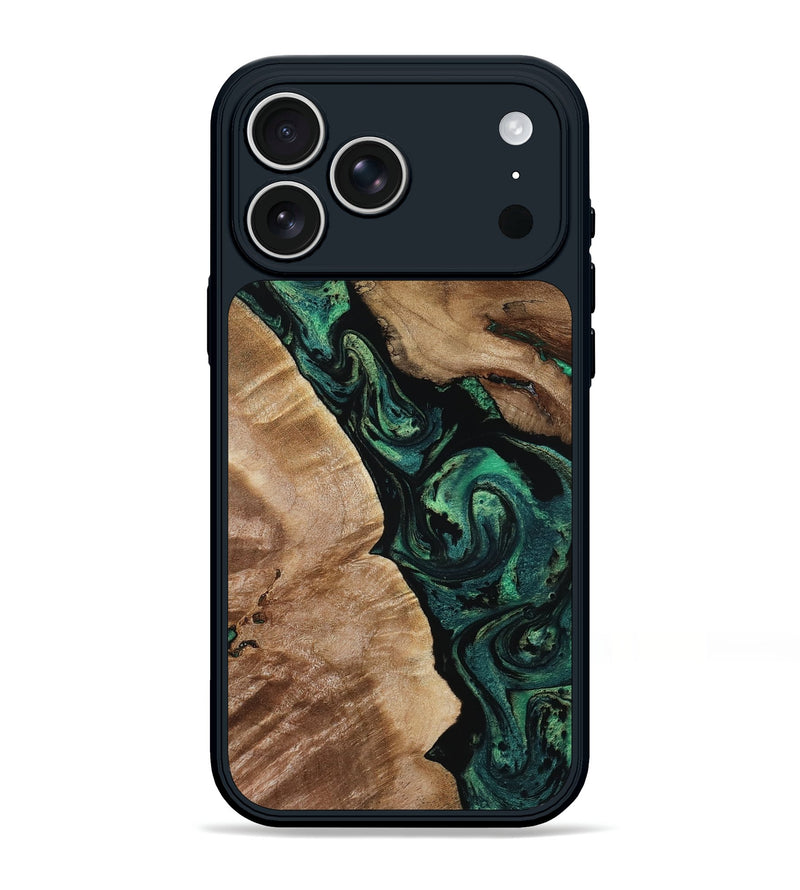 iPhone 17 Pro Max Wood Phone Case - Sim (Green, 801542)