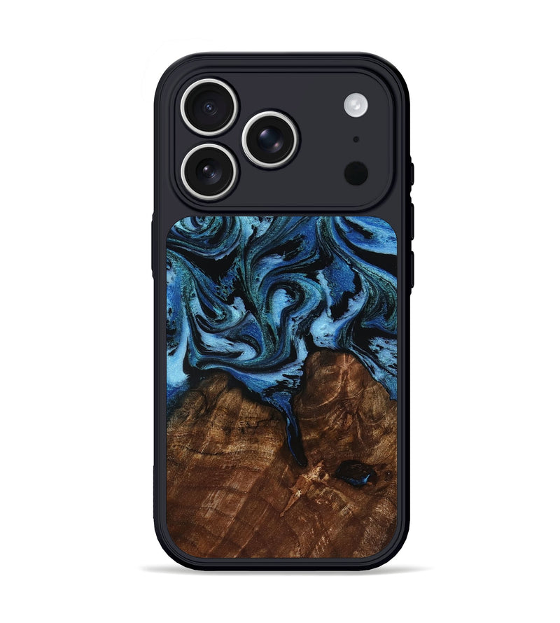 iPhone 17 Pro Wood Phone Case - Oran (Blue, 801563)