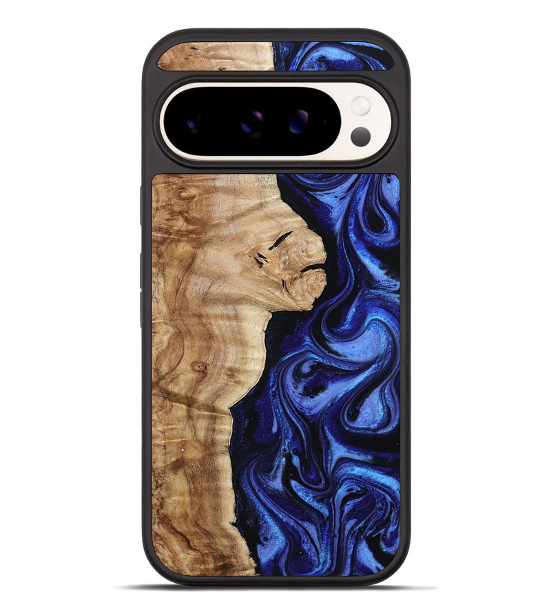 Pixel 10 Pro XL Wood Phone Case - Maurice (Blue, 801565)