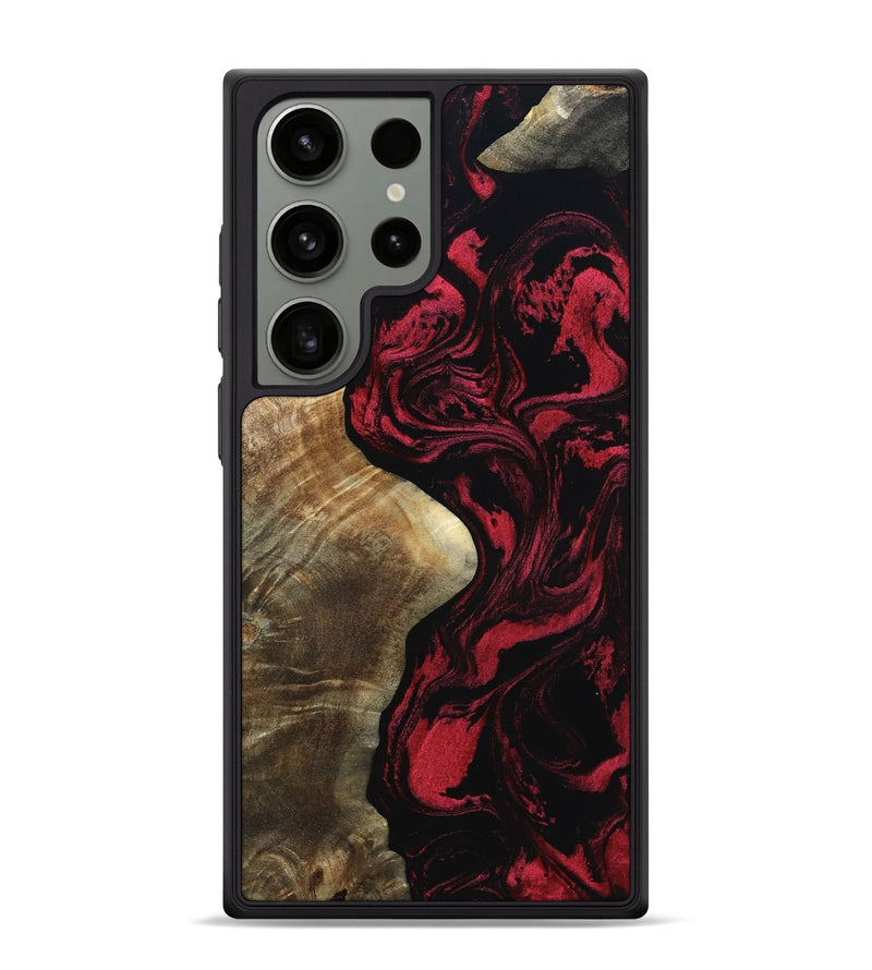 Galaxy S24 Ultra Wood Phone Case - Mat (Red, 801626)