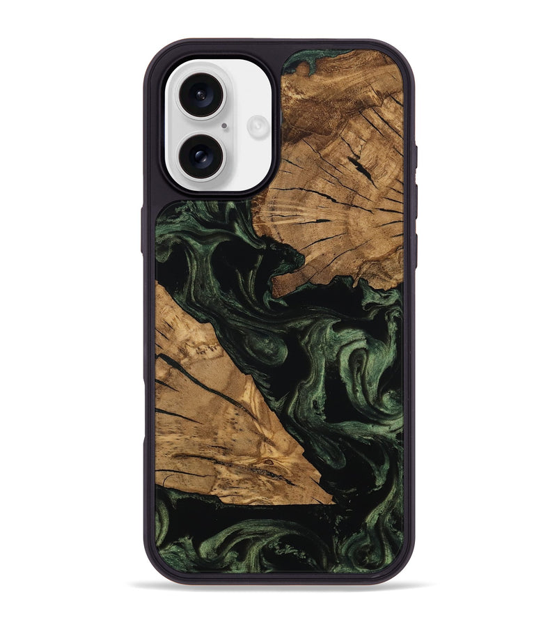 iPhone 16 Plus Wood Phone Case - Dandre (Ancient Olive, 801696)