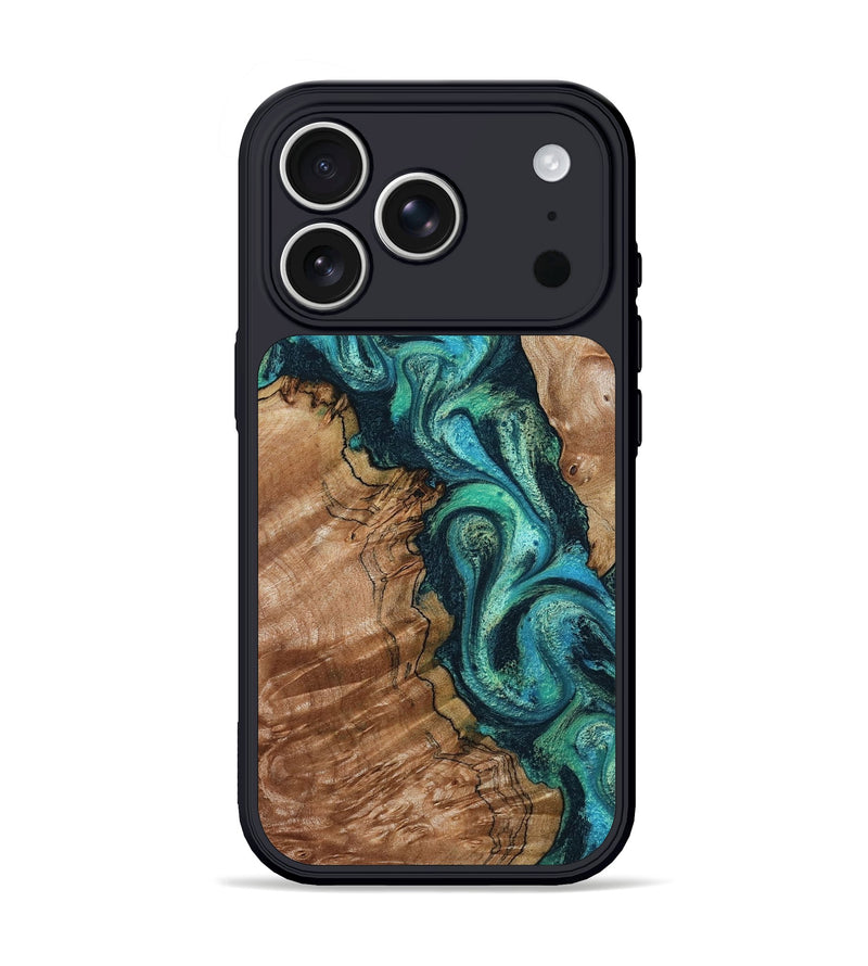 iPhone 17 Pro Wood Phone Case - Milena (Green, 801777)