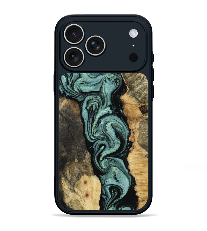 iPhone 17 Pro Max Wood Phone Case - Meaghan (Green, 801782)