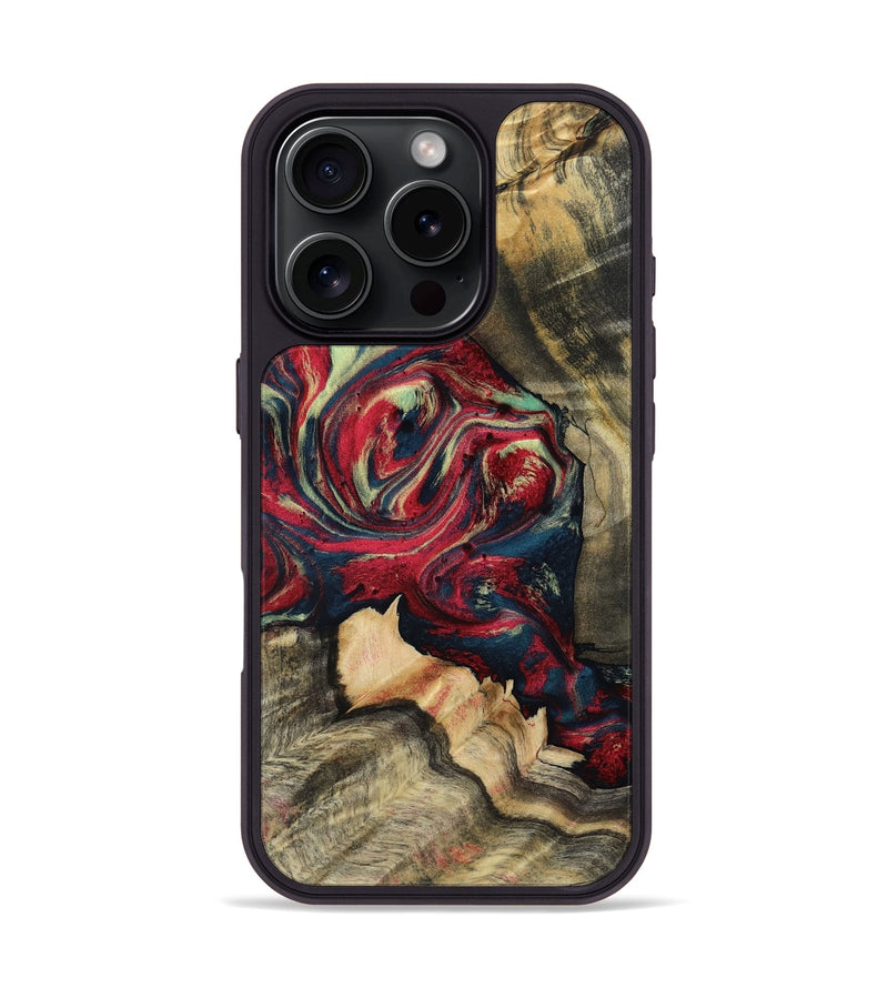 iPhone 16 Pro Wood Phone Case - Tyrone (Red, 801864)