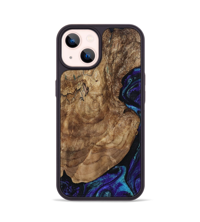 iPhone 14 Wood Phone Case - Leo (Purple, 801892)