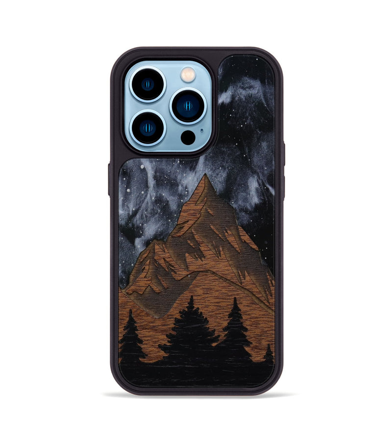 iPhone 14 Pro Wood Phone Case - Everest Silver (Terrain)