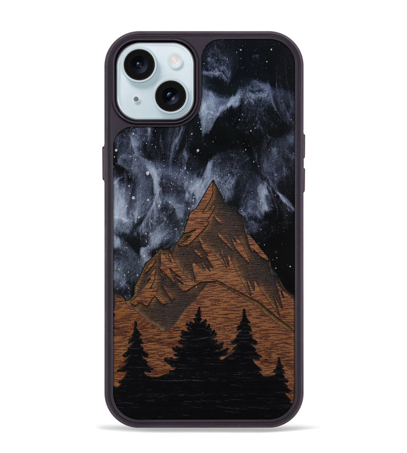 iPhone 15 Plus Wood Phone Case - Everest Silver (Terrain)
