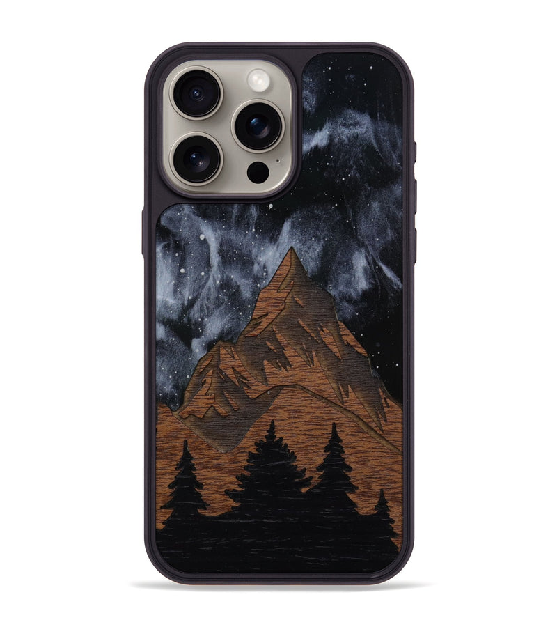 iPhone 15 Pro Max Wood Phone Case - Everest Silver (Terrain)