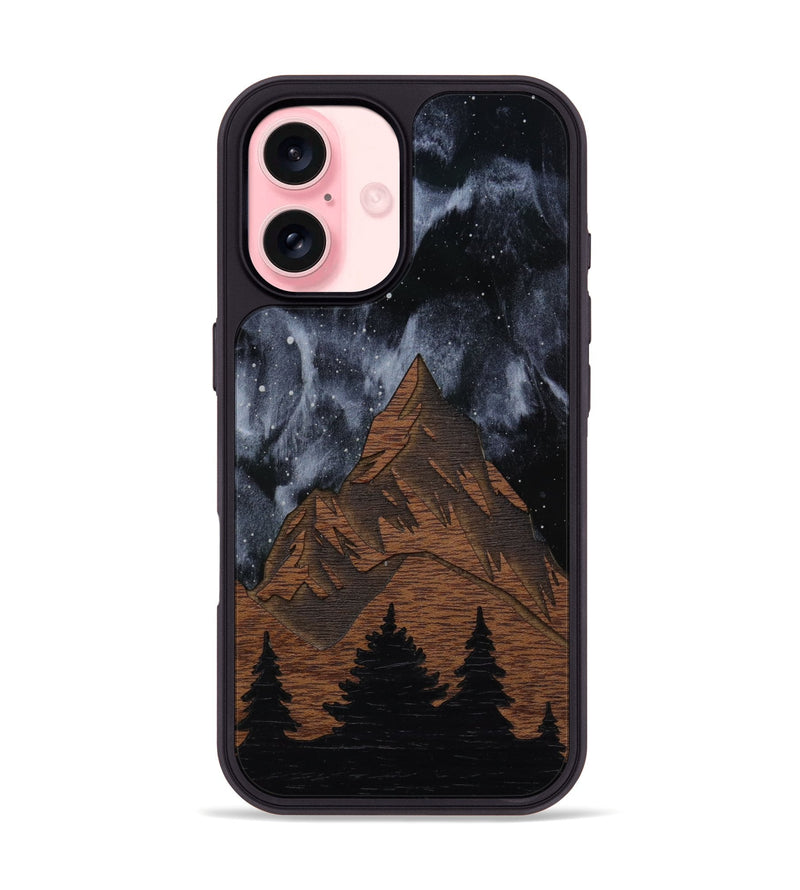 iPhone 16 Wood Phone Case - Everest Silver (Terrain)