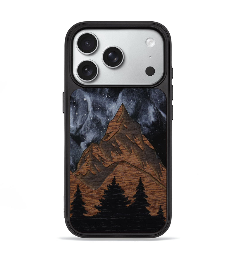 iPhone 18 Pro Wood Phone Case - Everest Silver (Terrain)
