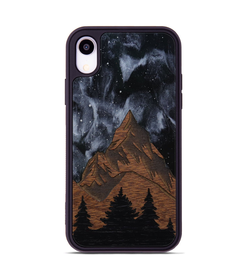 iPhone Xr Wood Phone Case - Everest Silver (Terrain)