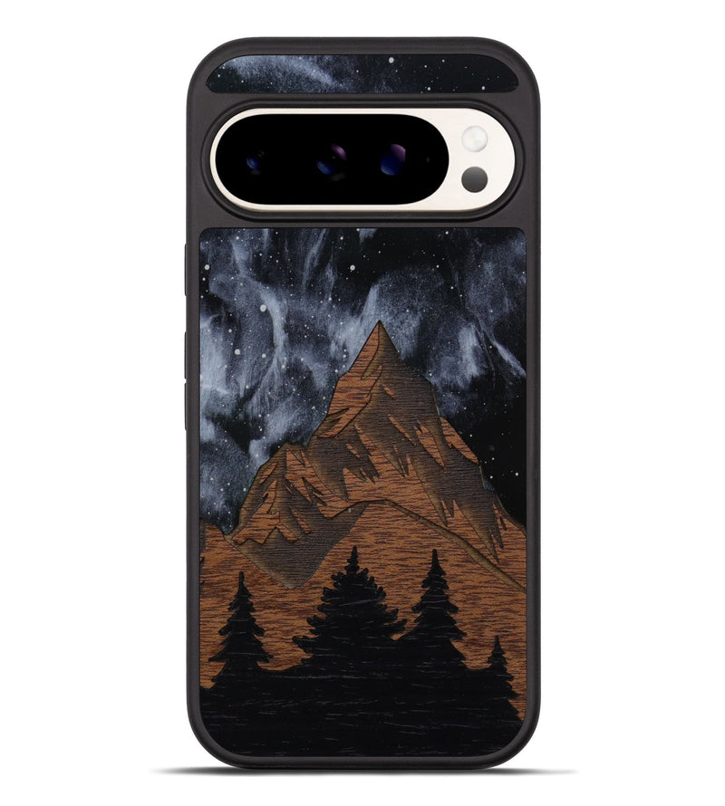 Pixel 10 Pro XL Wood Phone Case - Everest Silver (Terrain)