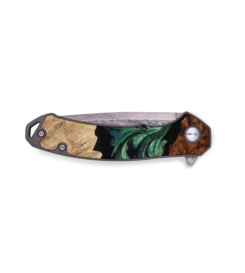 EDC Wood Pocket Knife - Twila (Green, 801997)