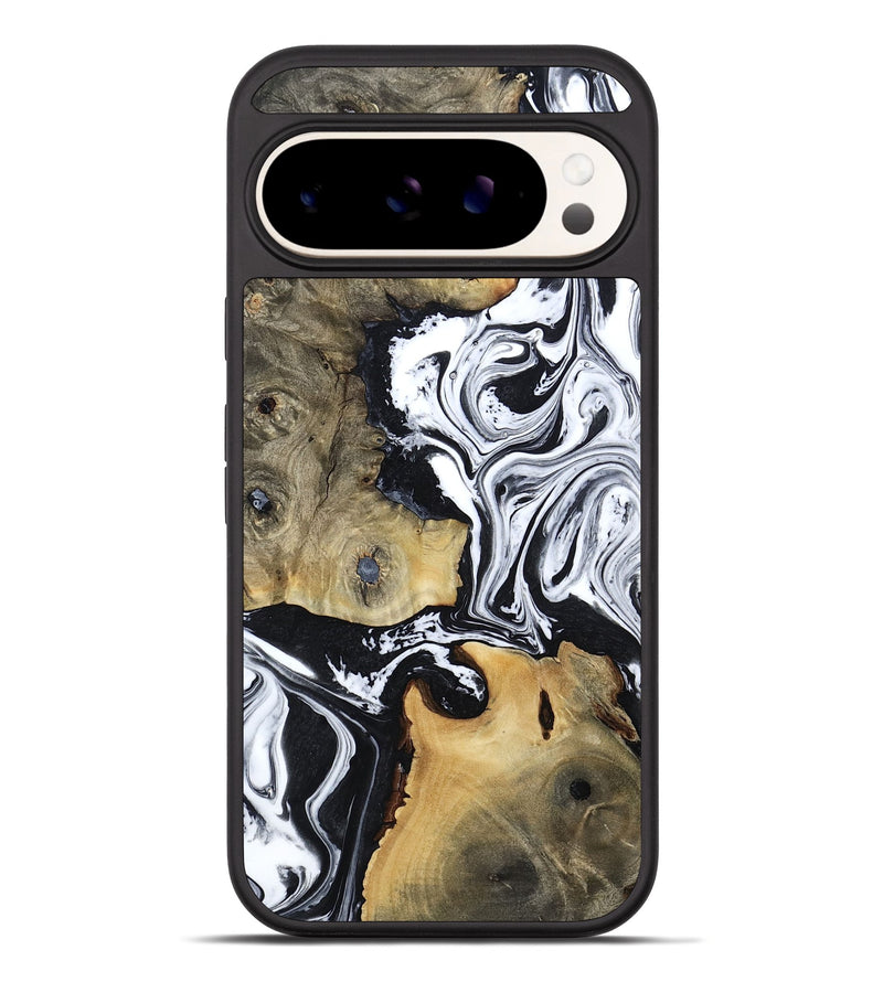 Pixel 10 Pro XL Wood Phone Case - Keara (Black & White, 802002)