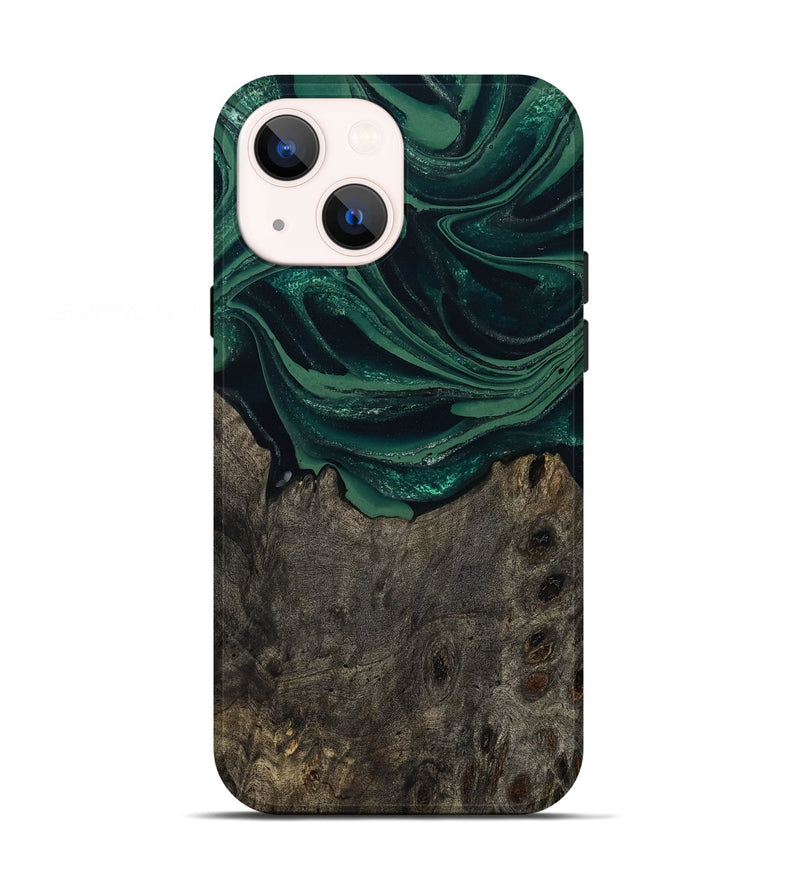 iPhone 13 Wood Live Edge Phone Case - Josue (Green, 802069)