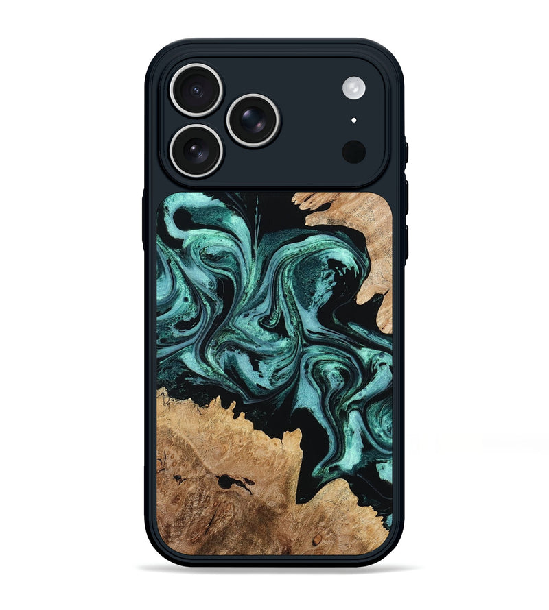 iPhone 17 Pro Max Wood Phone Case - Royal (Green, 802074)