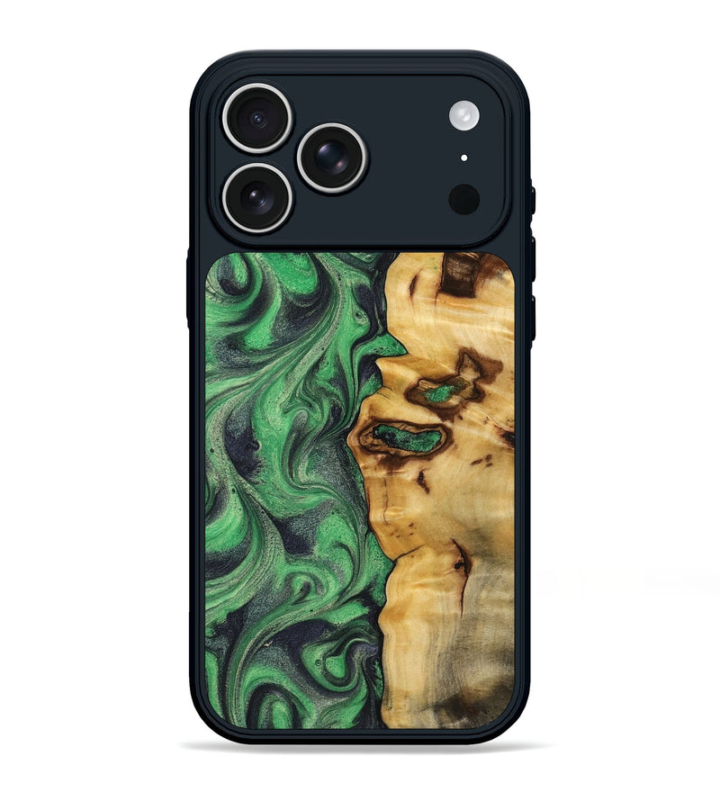 iPhone 17 Pro Max Wood Phone Case - Kevin (Green, 802081)