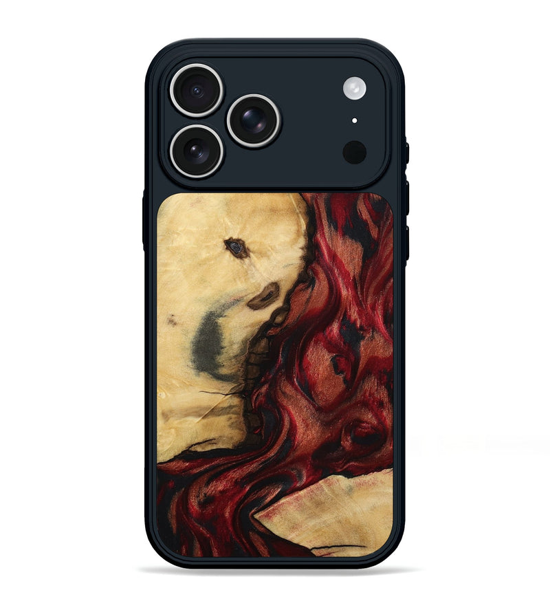 iPhone 17 Pro Max Wood Phone Case - Lutie (Red, 802188)