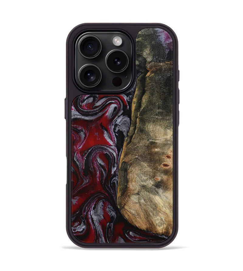 iPhone 16 Pro Wood Phone Case - Cierra (Red, 802194)