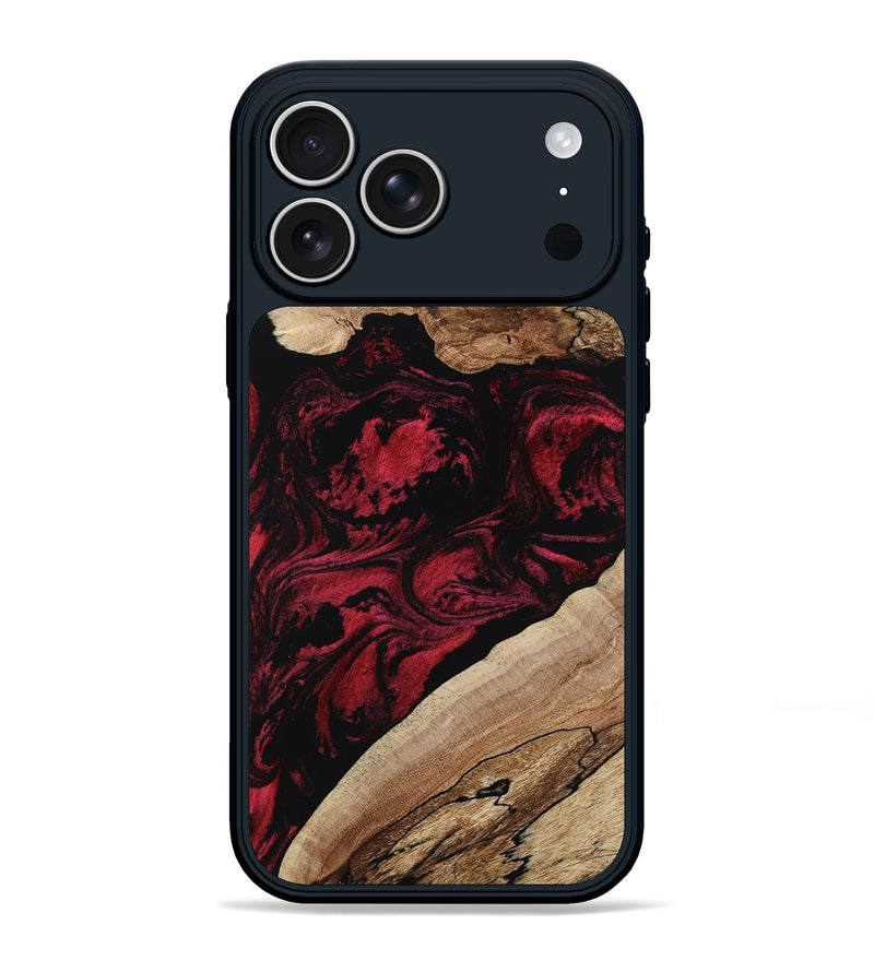 iPhone 17 Pro Max Wood Phone Case - Rome (Red, 802196)