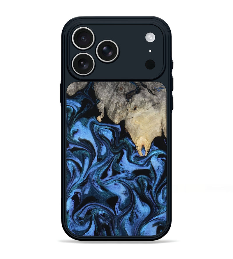iPhone 17 Pro Max Wood Phone Case - Sharon (Blue, 802318)