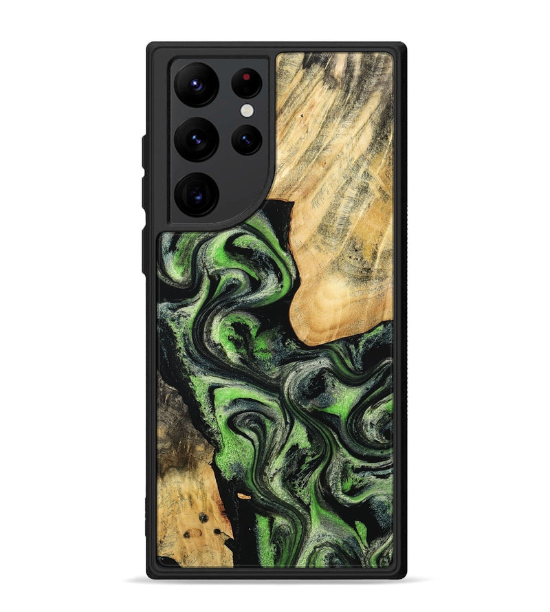 Galaxy S22 Ultra Wood Phone Case - Emilee (Green, 802362)