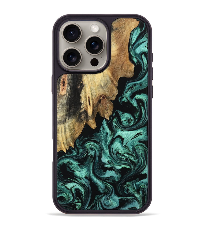 iPhone 16 Pro Max Wood Phone Case - Dax (Ancient Olive, 802364)