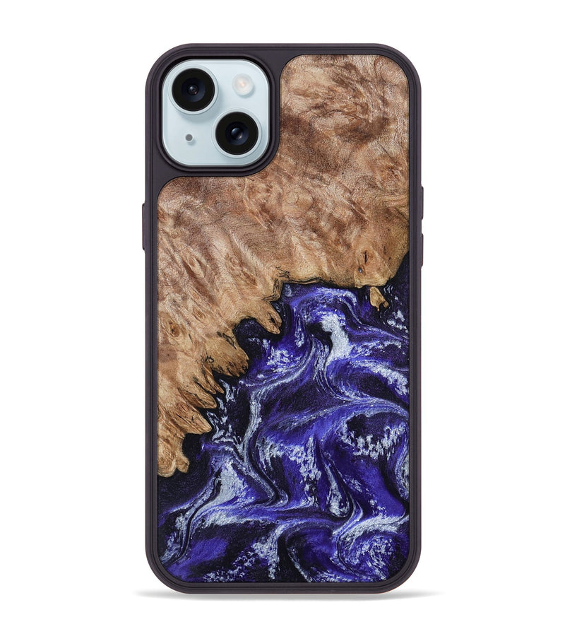 iPhone 15 Plus Wood Phone Case - Ocie (Purple, 802379)