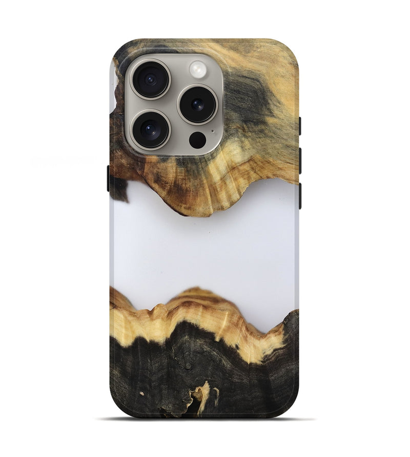 iPhone 16 Pro Wood Live Edge Phone Case - Kieran (Clear, 802439)