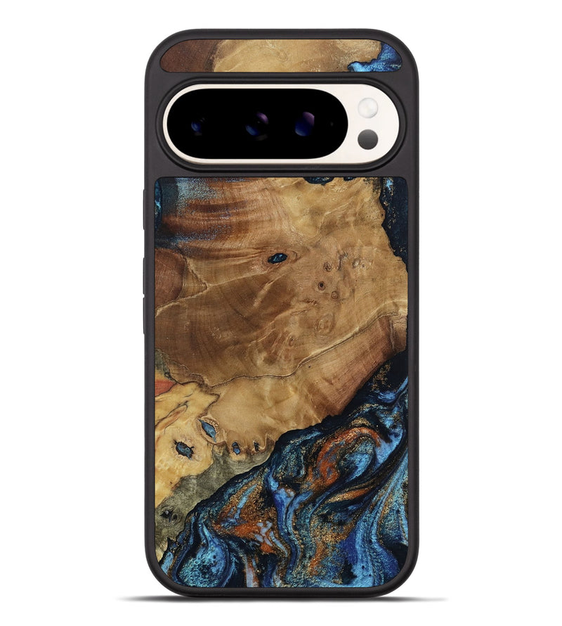 Pixel 9 Pro XL Wood Phone Case - Helena (Teal & Gold, 802450)