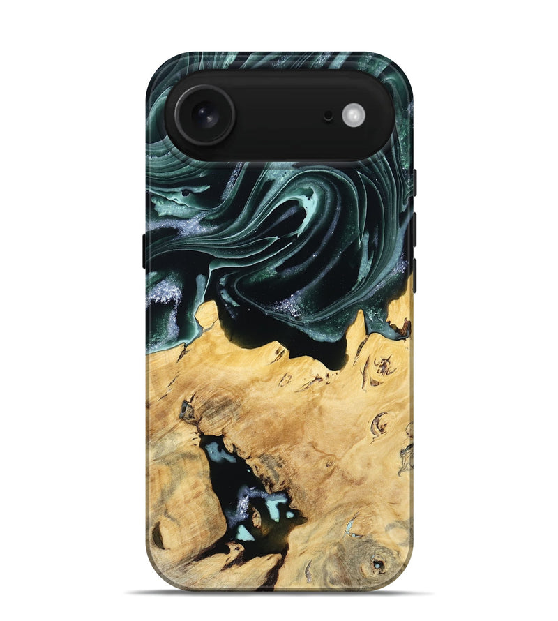 iPhone 17 Air Wood Live Edge Phone Case - Elvis (Green, 802501)