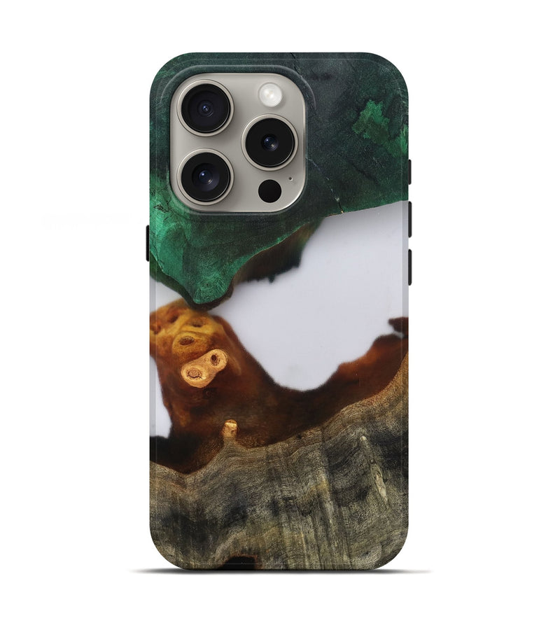 iPhone 16 Pro Wood Live Edge Phone Case - Cohen (Clear, 802515)