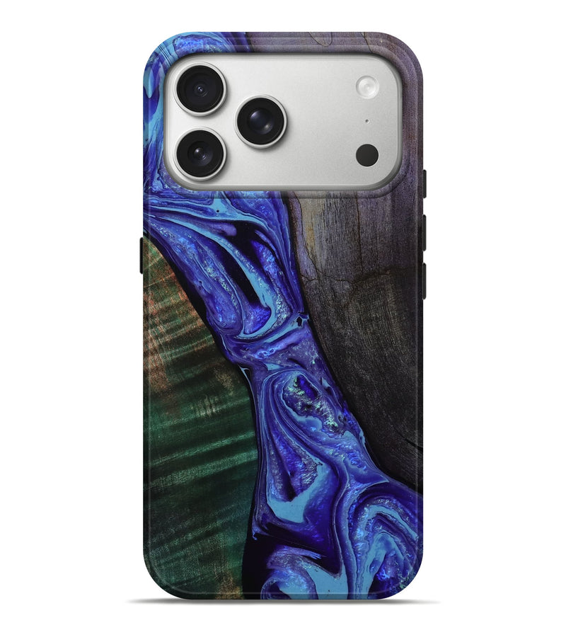 iPhone 17 Pro Max Wood Live Edge Phone Case - Jay (Purple, 802539)