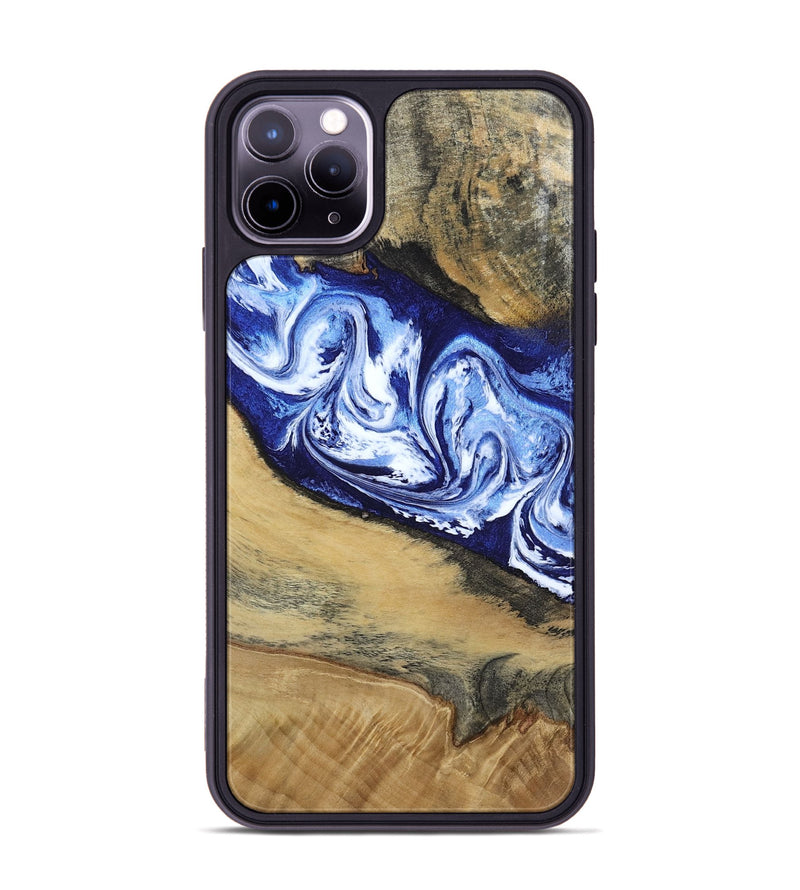 iPhone 11 Pro Max Wood Phone Case - Edsel (Blue, 802548)